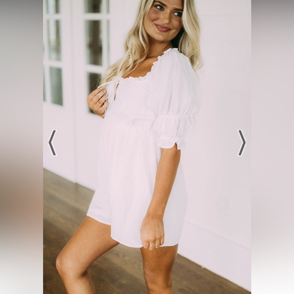 LE LIS Babydoll Mandy Rayon Romper - Picture 7 of 16